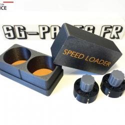 Boite +  2 Speed Loader pour Revolver 7 coups 38SP/357 Mag