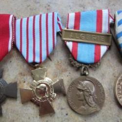 médaille commémorative valeur militaire Algérie croix combattant témoignage satisfaction AFN Afrique