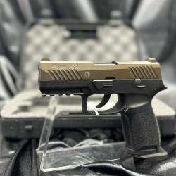 Pistolet d'alarme Sig Sauer P320 "Midnight Bronze" calibre 9mm PAK pistolet d'alarme