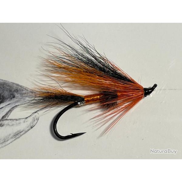 mouche saumon modle Colburn orange numro 6