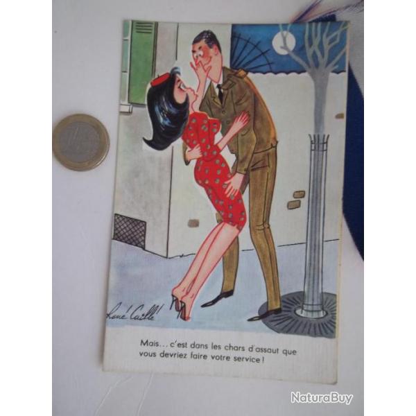 carte postale militaire collection vintage humour