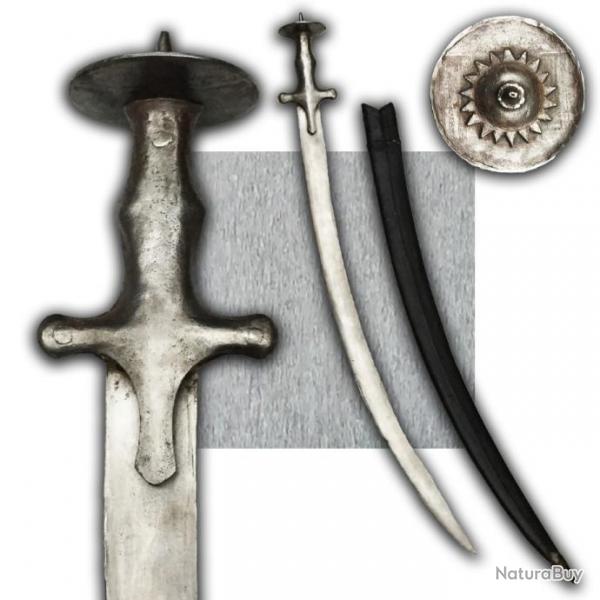 TRES BEAU & RARE SABRE TALWAR, COLONIE BRITANNIQUE,DBUT XX, COMPLET