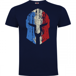 Tee shirt Spartan logo tricolore Couleur Marine