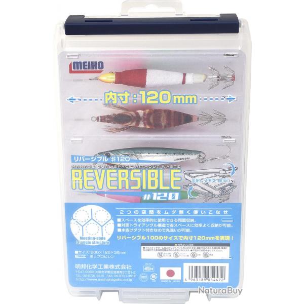 Boite MEIHO REVERSIBLE 120 CLEAR