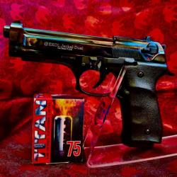 Magnifique Pistolet Beretta 9mm PAK Acier Collector first model EKOL "GRIZZLY"