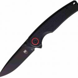 Couteau Cobratec Knives Samson Black Manche Micarta Lame Acier D2 Linerlock Clip IKBS CBTSMSNBK