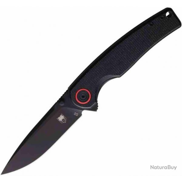Couteau Cobratec Knives Samson Black Manche Micarta Lame Acier D2 Linerlock Clip IKBS CBTSMSNBK