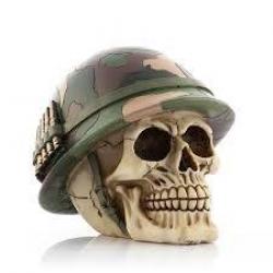 crâne tête de mort en résine army