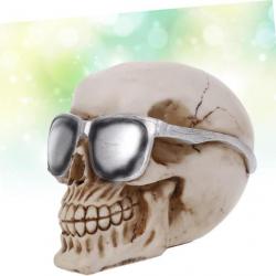 crâne tête de mort en résine  lunettes de soleil