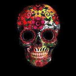 crâne tête de mort en résine  mexicaine