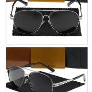 Lunettes De Soleil Polarisées Mercedes Pour Homme - Monture Dorée, Verres Noirs UV400