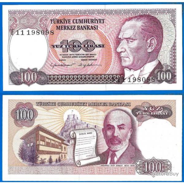 Turquie 100 Lira 1984 Billet Lirasi Liras