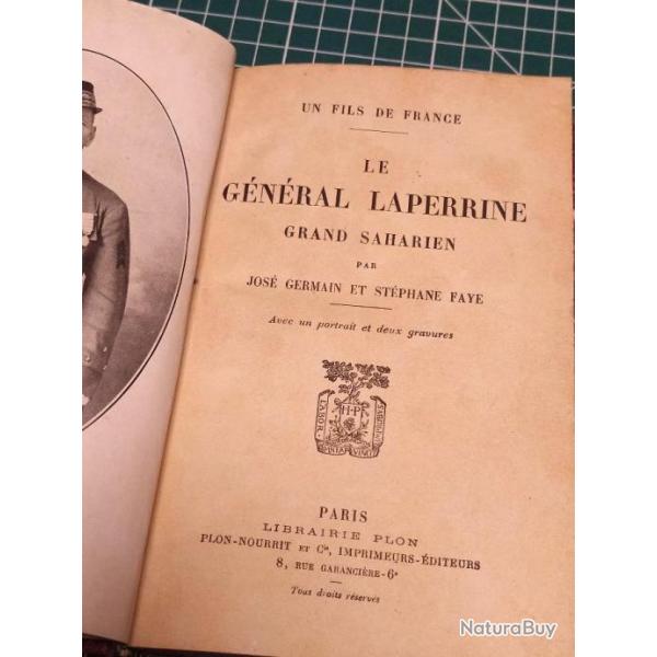 LE GENERAL LAPERRINE GRAND SAHARIEN, EDITION PLON