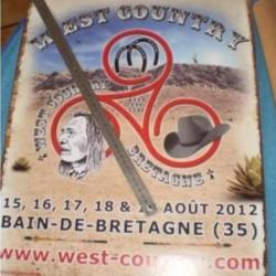 Affiche de festival 2012 Bain de Bretagne ! Collection , Cowboy, Country ...