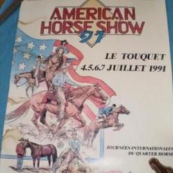 Affiche pour l'A.F.Q.H.. de 1991 par M.BLANC-DUMONT ! Collection ! Cowboy , Country ...