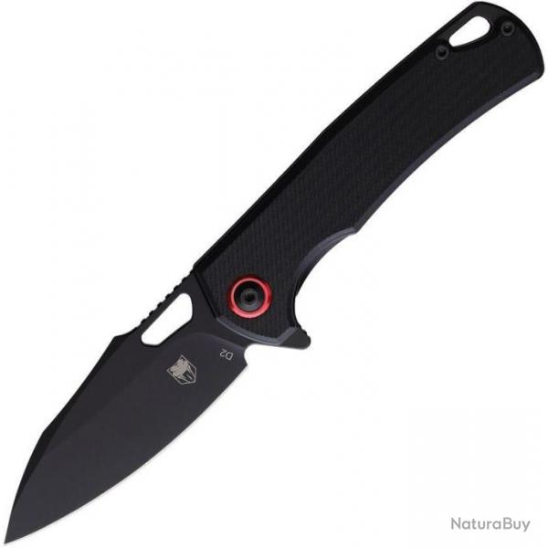 Couteau Cobratec Wolverine Black Manche G10 Lame Acier D2 IKBS Linerlock Clip CBTWLVRNBK