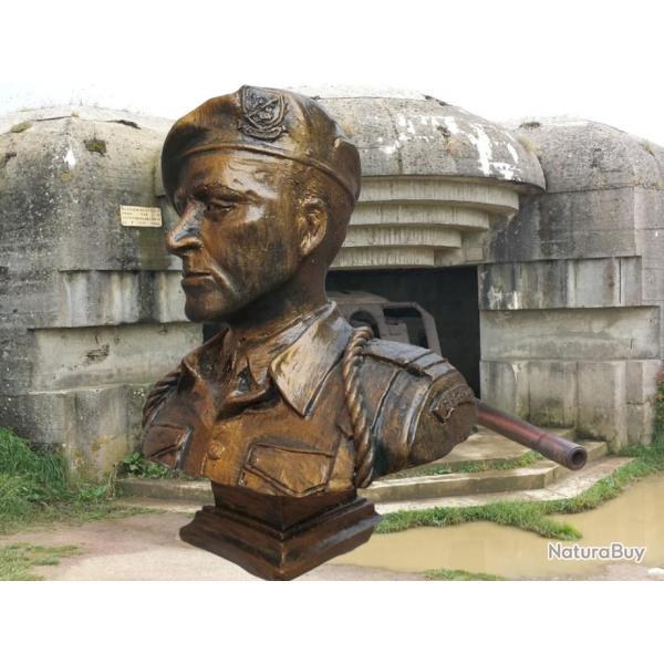 Buste du Commandant  Kieffer WW2 (Finition Bronze ( Hauteur: 16 cm).D-DAY 44