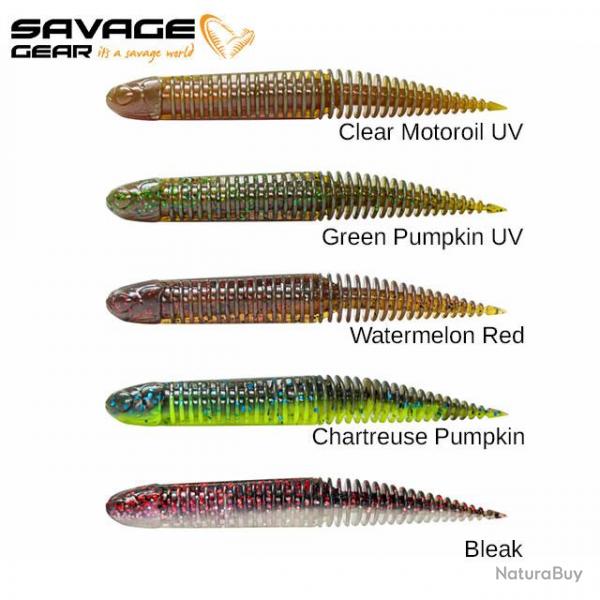 DESTOCKAGE ! Leurre SAVAGE GEAR NED DRAGON TAIL SLUG 8.8cm 4g 5pcs Bleak