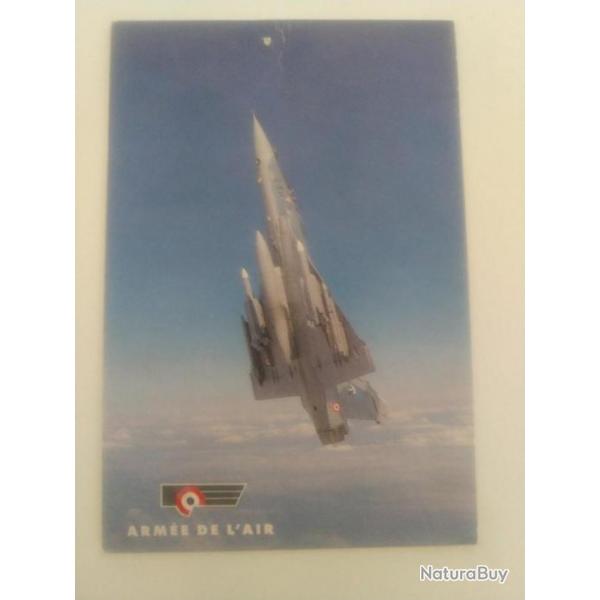 Carte postale - arme de l'air - mirage 2000 en interception haute altitude.