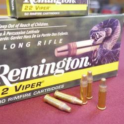 boite de 50 cartouches 22 LR VIPER REMINGTON HAUTE VELOCITEE