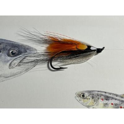 mouche saumon modèle Picasse Orange numéro 2