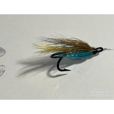 BestCity Lot de 16 mouches humides doubles pour pêche à la