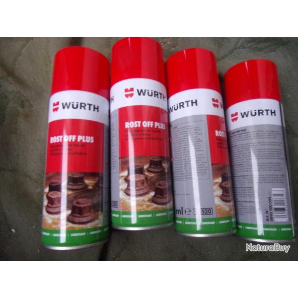 4 sprays de dgrippants Wurth