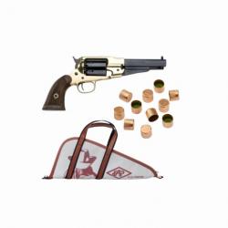 Revolver Pietta 1858 Rm laiton Sheriff quadrillée - Cal. 44 Revolver - Pack first