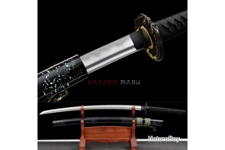 Katana Japonais Damas tranchant et véritable peau de raie - Épée de Samouraï