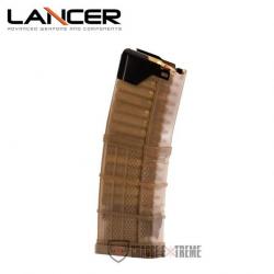 Chargeur LANCER Translucide Dark Earth 30 Cps Cal 5.56 pour Ar15