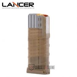 Chargeur LANCER Translucide Dark Earth 25 Cps Cal 308 Win pour Sr-25, Xcr, Dpms, Sig716