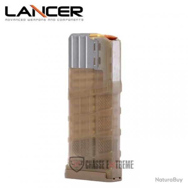 Chargeur LANCER Translucide Dark Earth 25 Cps Cal 308 Win pour Sr-25, Xcr, Dpms, Sig716