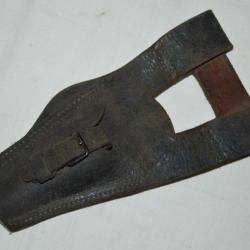 PORTE FOURREAU BAIONNETTE EN CUIR RETOURNE-EPOQUE FIN XIX°- GUERRE 1914/1918