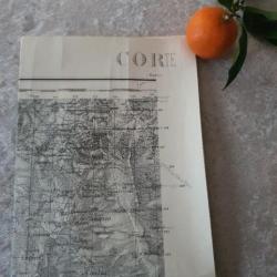 Carte état major Corte Corse datée 1939 ww2 libération tabors