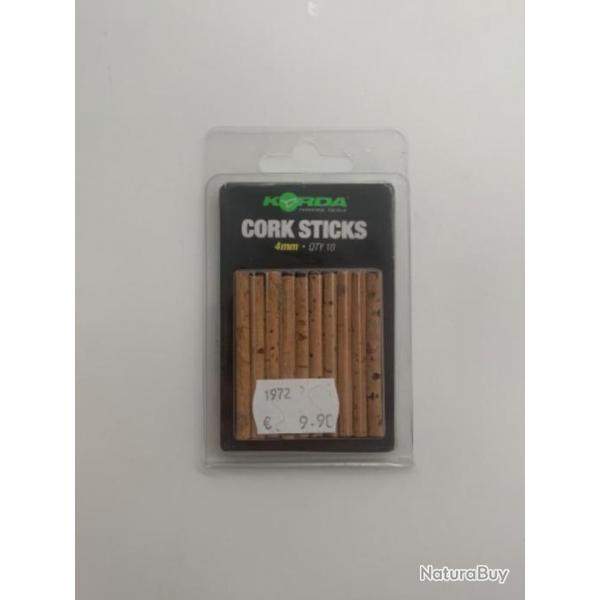 Korda Cork Sticks 4mm quantit : 10