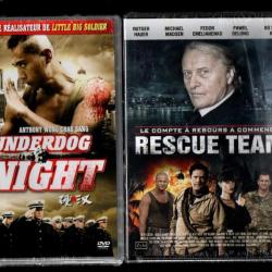flic ou zombie, dying god, the invader,rescue team, aberration, the underdog knight,  lot de 6 dvd