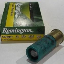 lot de 5 Boites de 5 cartouches cal 12/70, Remington Slugger  28,5 grammes