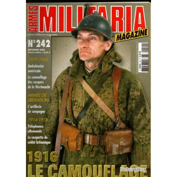 Militaria magazine 242 arme britannique 1905-1918 la casquette,artillerie de campagne fr libration