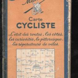 michelin carte cycliste 120 état moyen