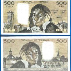 France 500 Francs 1982 Grand Billet Franc Pascal