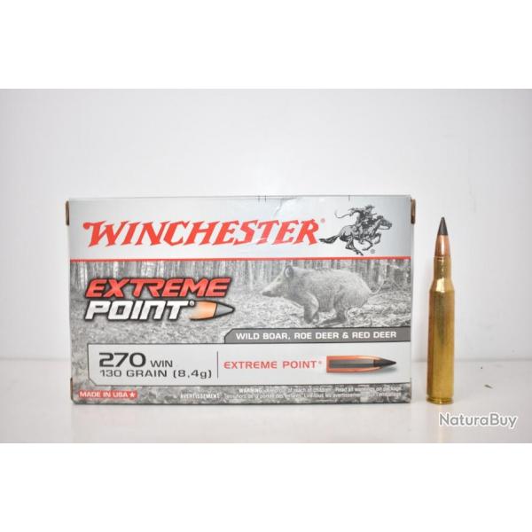 1 Boite de Balles Winchester 270 Win - Extreme point