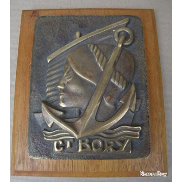 COMMANDANT BORY Aviso Colonial -1964-1996-TAPE de BOUCHE - Marine -sur  bois