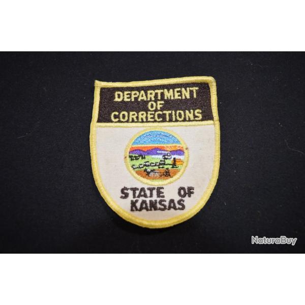 Patch Tissu Police Amricaine Departement of corrections state of KANSAS Prison (1)