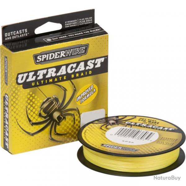 Tresse Spiderwire ultracast jaune bobine 110m 30/100
