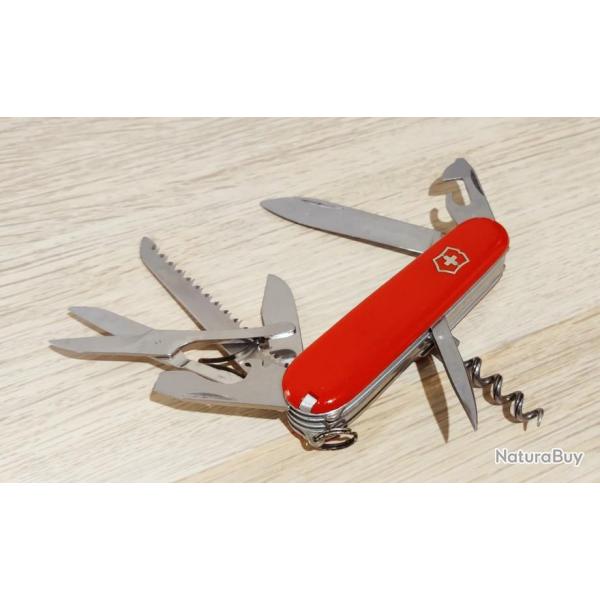 Victorinox couteau suisse Huntsman Victoria 1971-73 Pincette alu rare collector