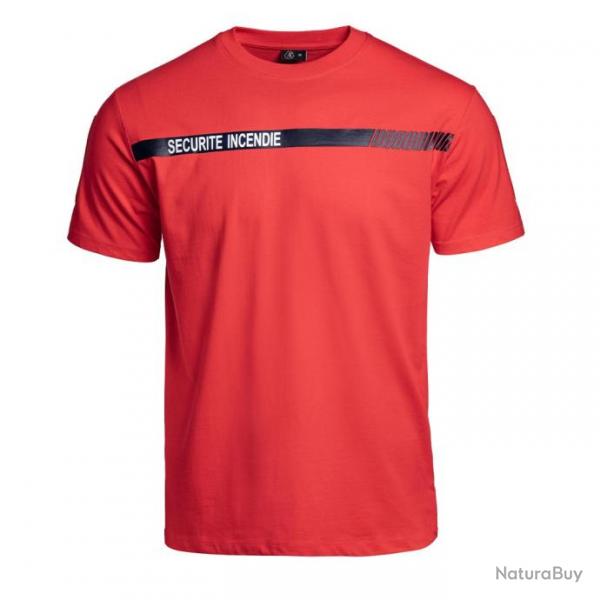 Tee shirt SCU ONE Scurit Incendie rouge