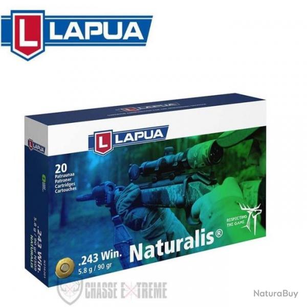 20 Munitions LAPUA Naturalis 90Gr Cal 243 Win