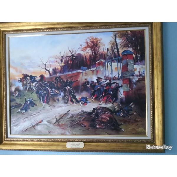 Grand et rare tableau guerre de 1870
