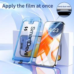 2 Ecran Protecteur Verre + Gabarit Pose pour iPhone, Smartphone: iPhone 15 Plus