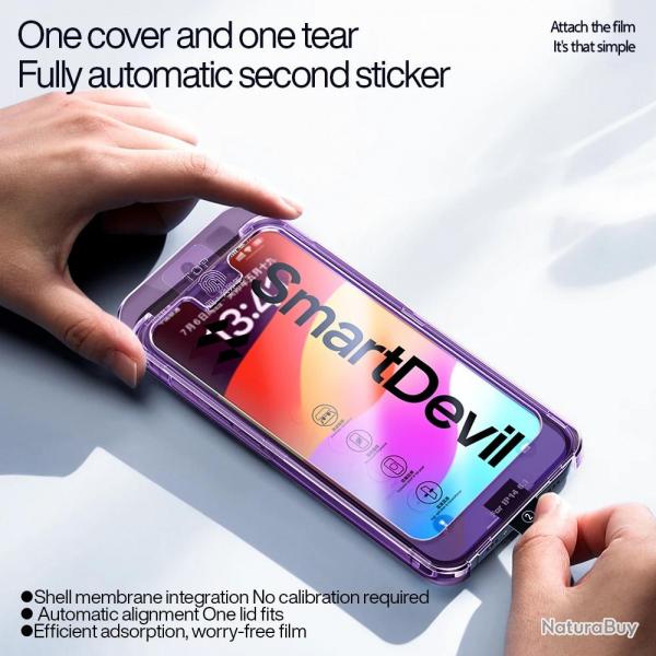 2 Ecran Protecteur Verre + Gabarit Pose pour iPhone, Smartphone: iPhone 15 Pro